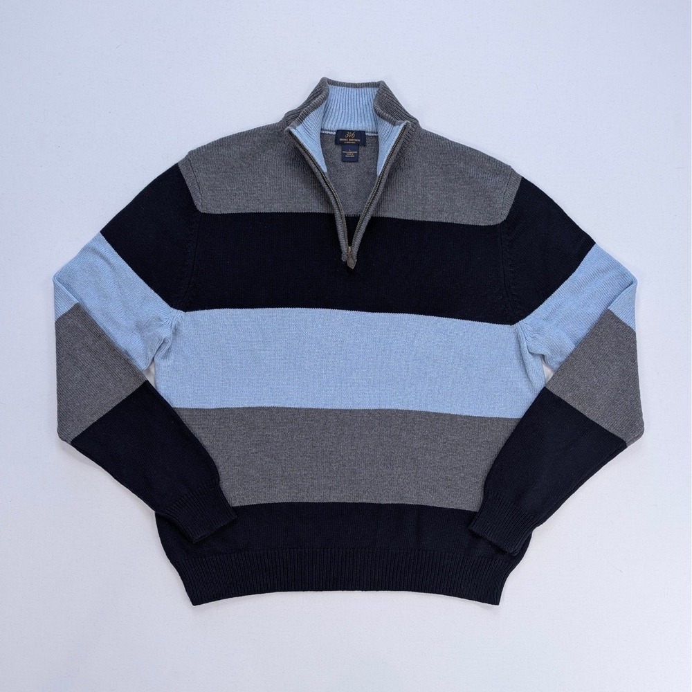 Brooks Brothers 346 Lambswool Quarter Zip Sweater L